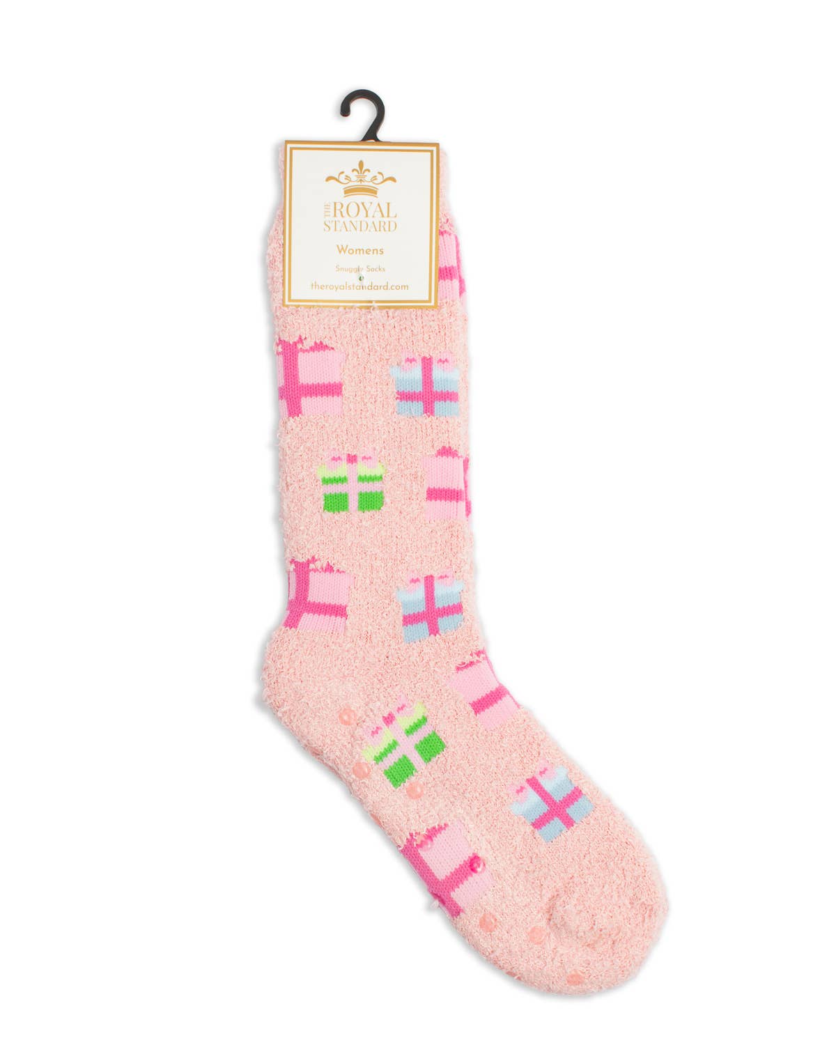 Women's Christmas Present Snuggle Socks Light Pink/Multi One Size