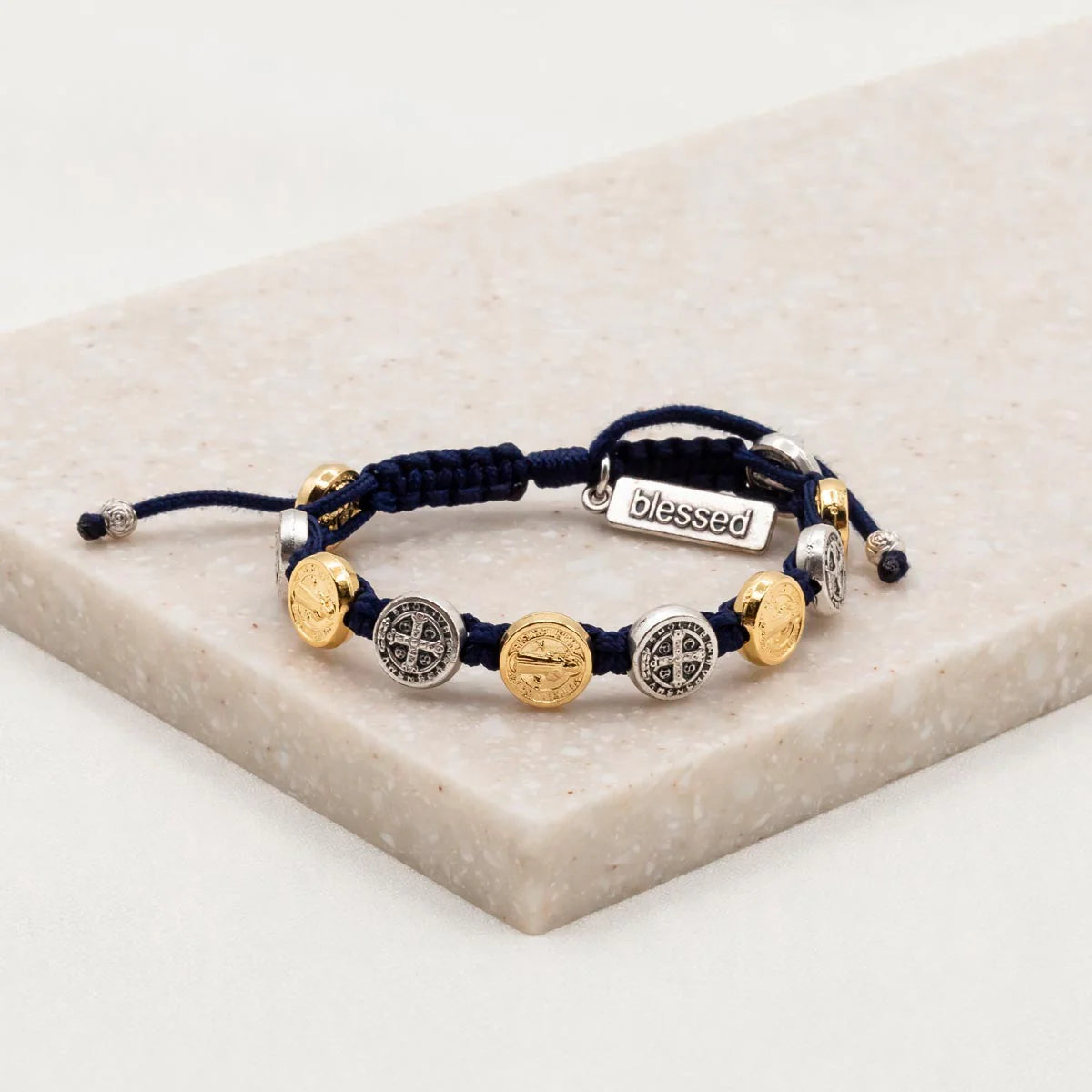 Benedictine Blessing Bracelet - Navy / Mixed