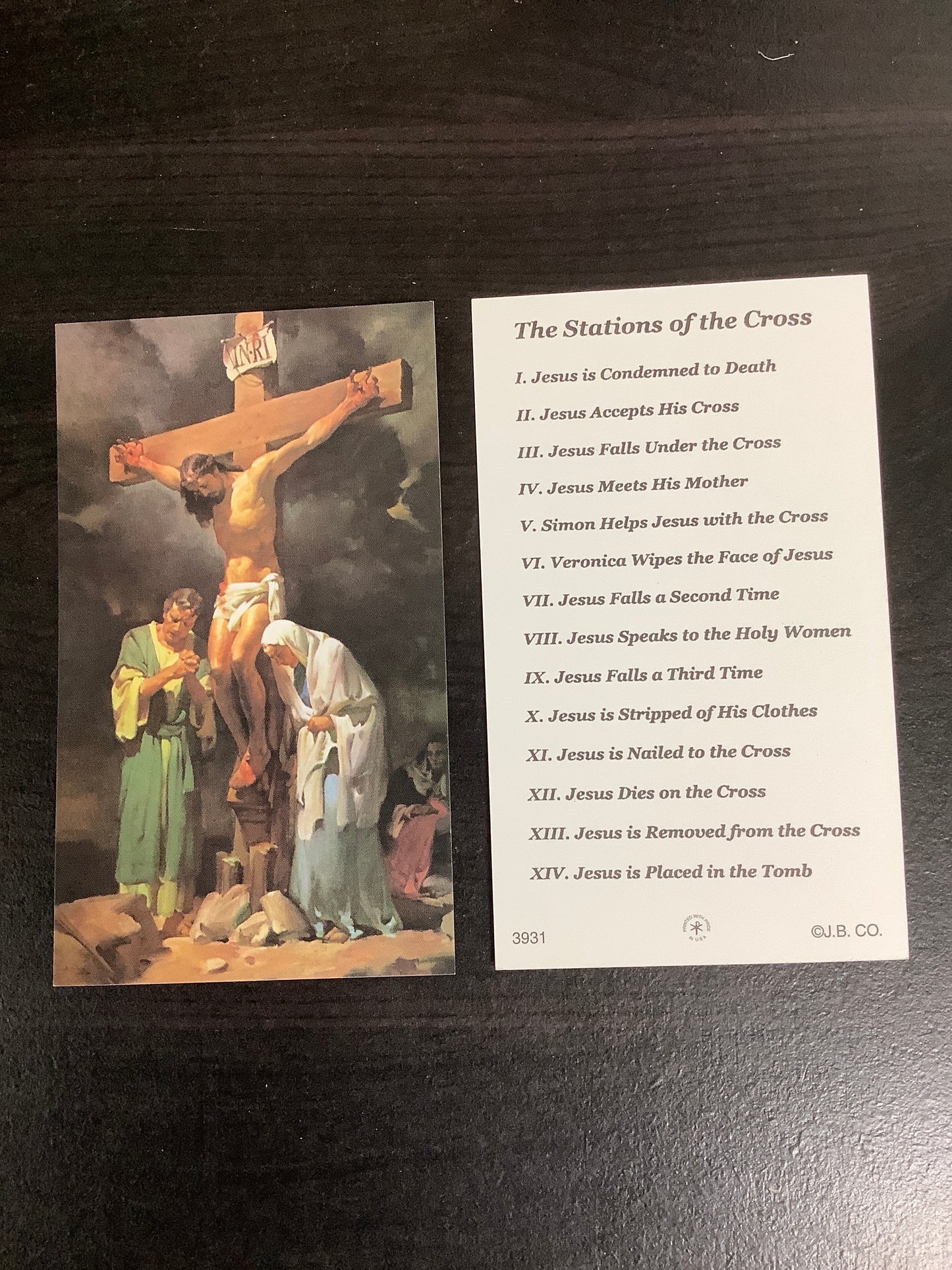 Stations of the Cross Paper Prayer Card