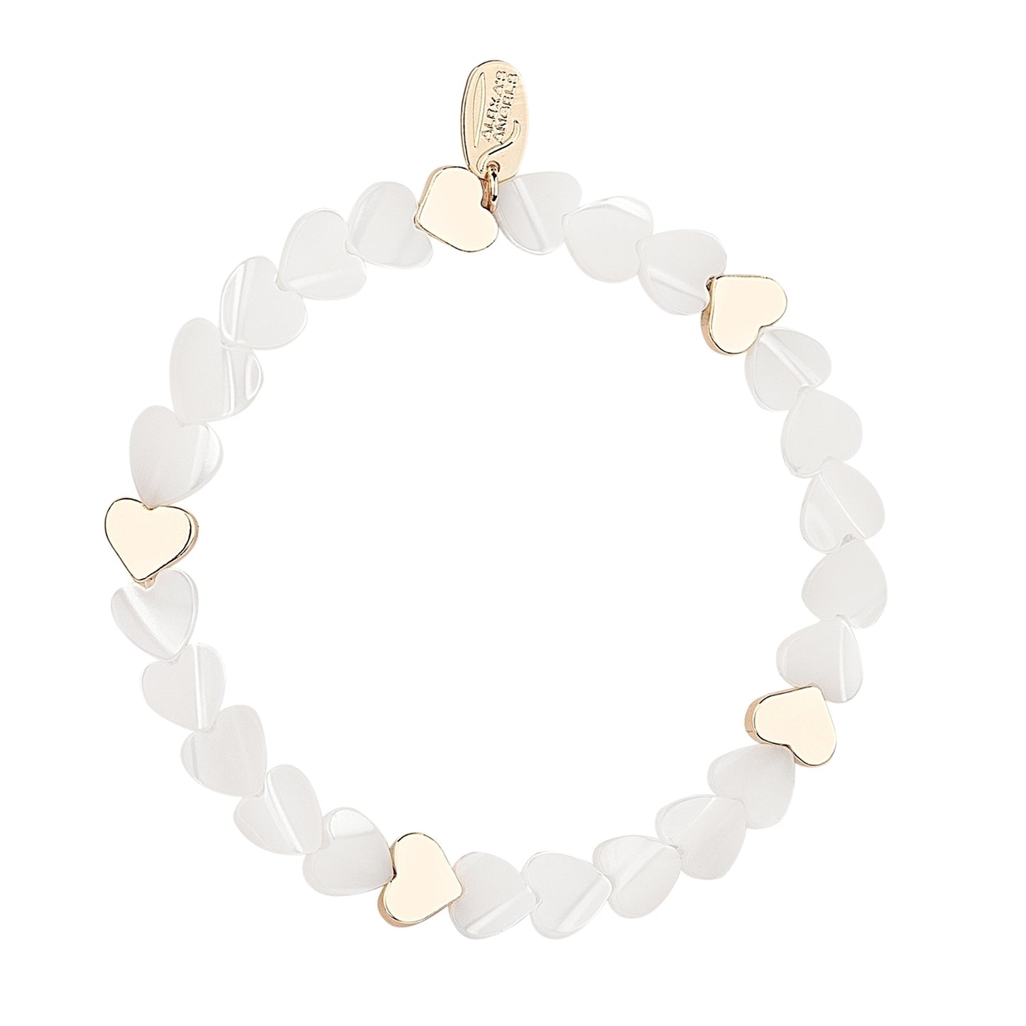Gold Child Heart Stretch Bracelet