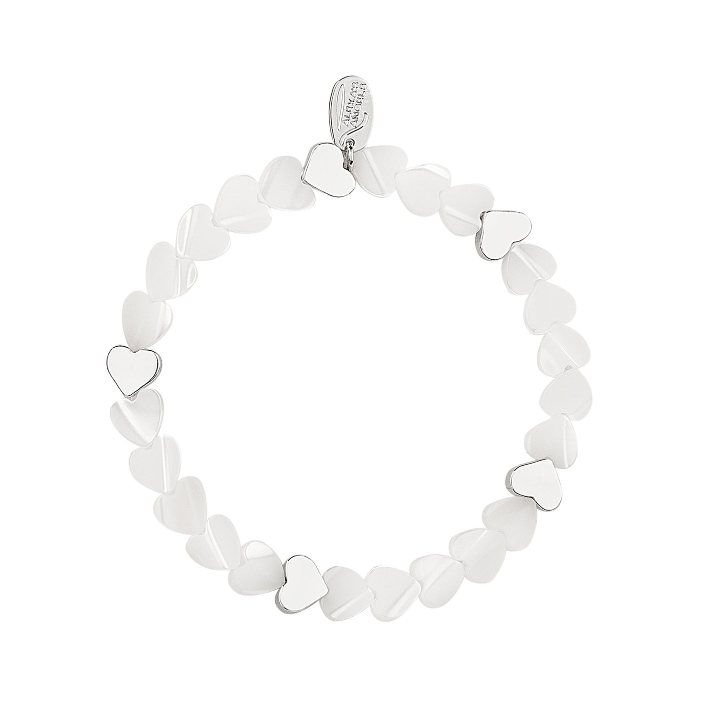 Silver Child Heart Stretch Bracelet