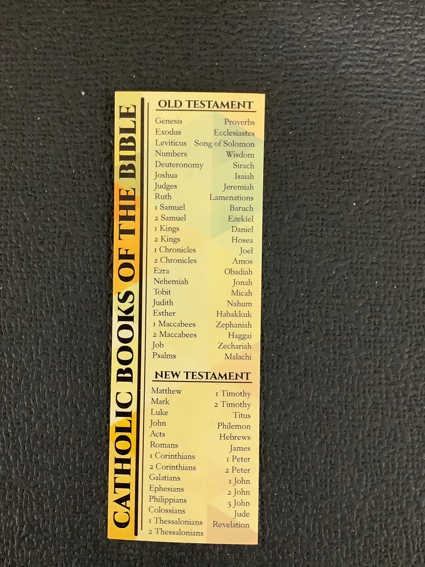Catholic Books of the Bible Bookmark