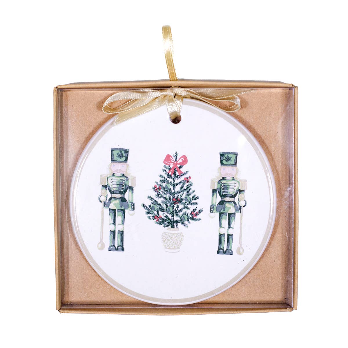 Watercolor Nutcracker Ornament White/Multi 4"