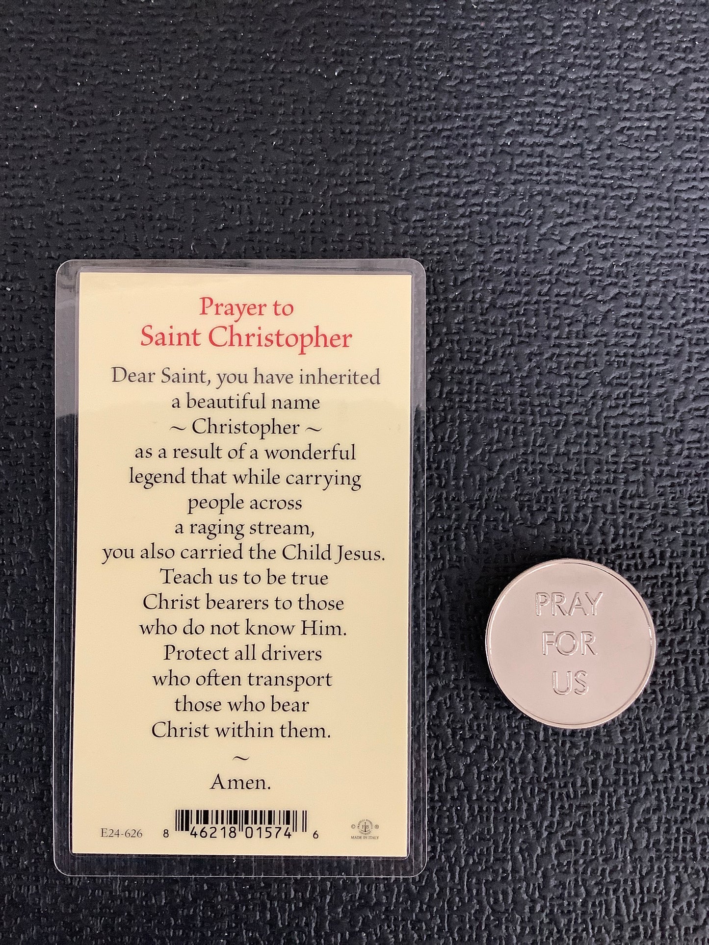 Prayer Card and Pocket Token - St. Christopher