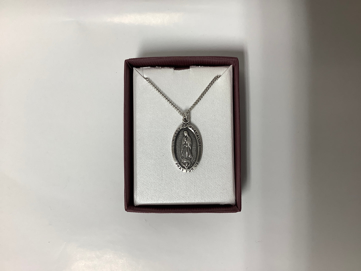Our Lady of Guadalupe Pewter Necklace