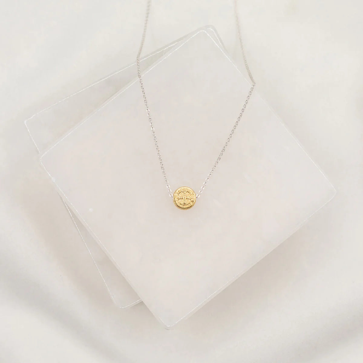 Benedictine Blessing Petite Necklace Gold