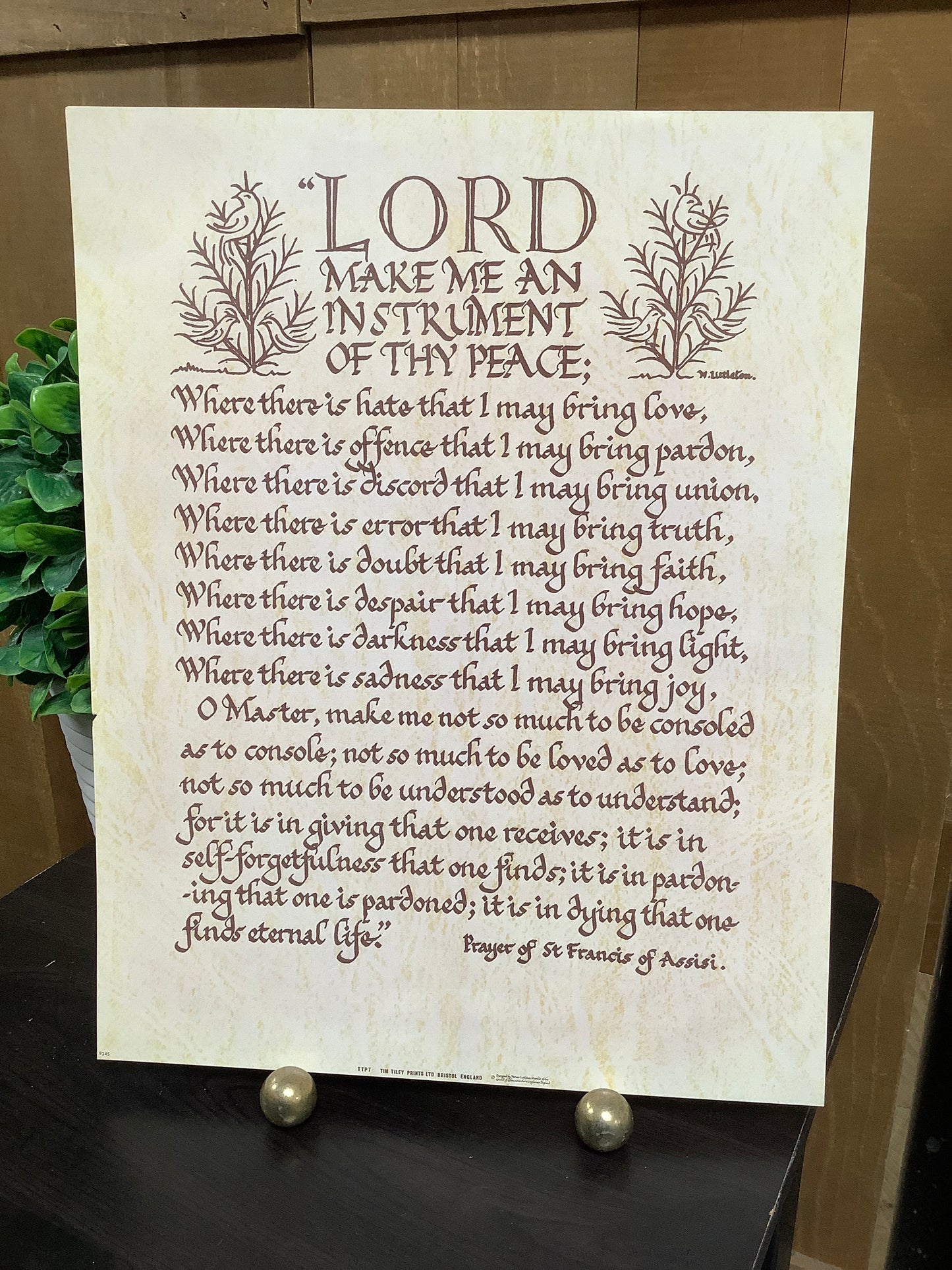 11x14 Print Prayer of St. Francis