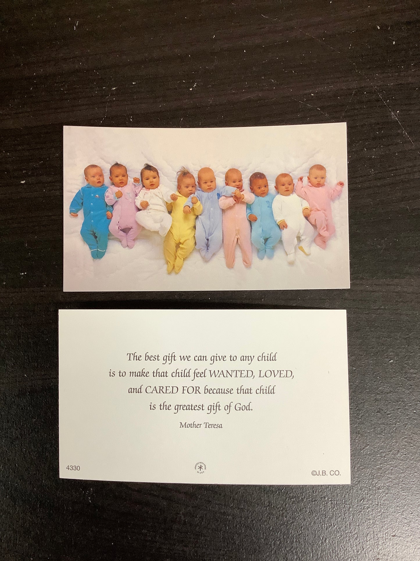 Greatest Gift Paper Prayer Card