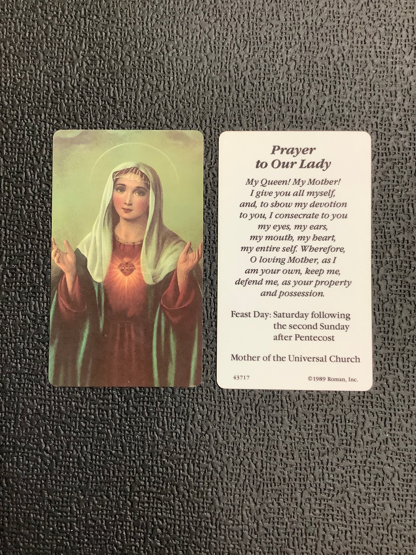 Prayer to Our Lady Prayer Card