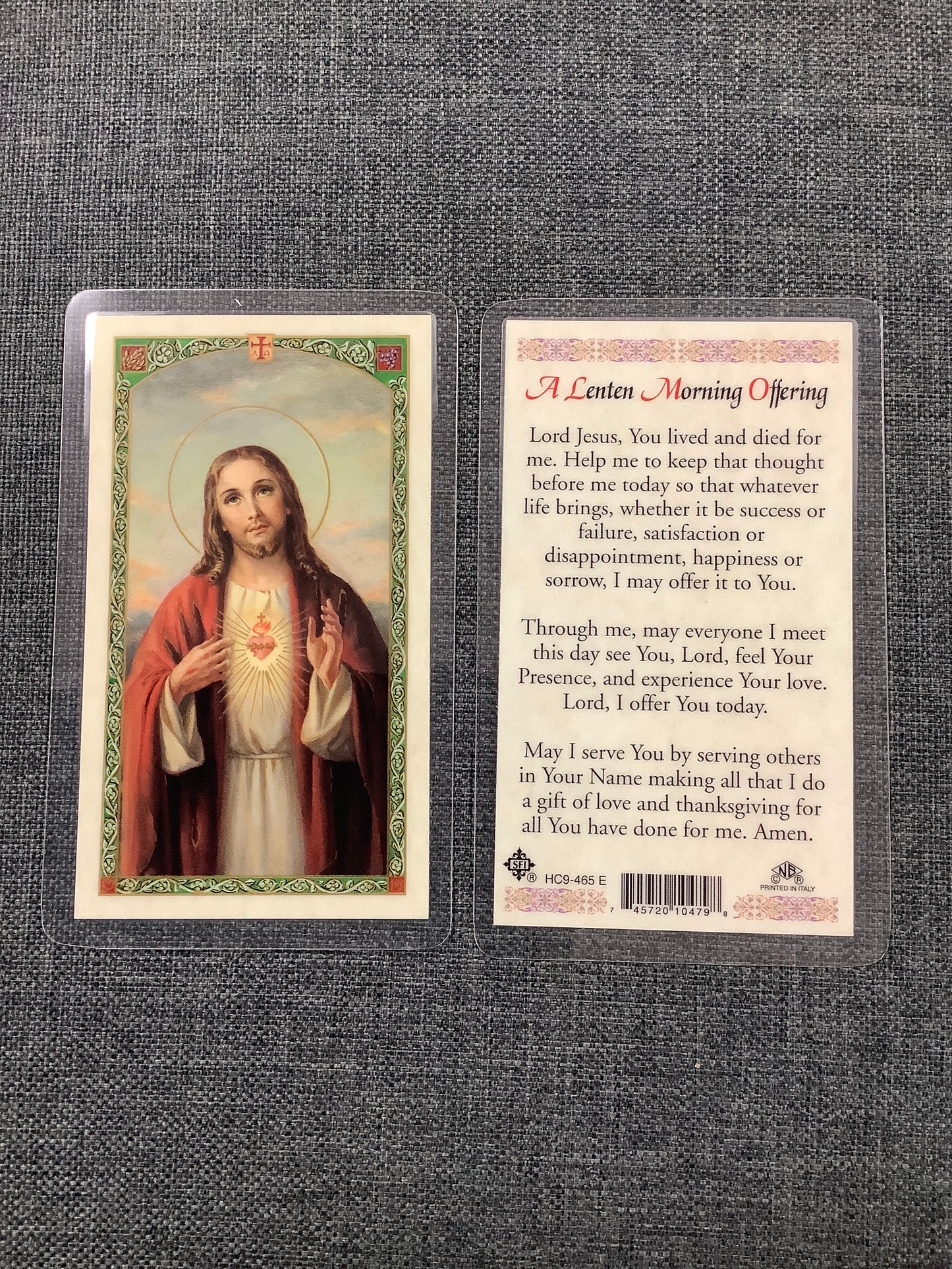 A Lenten Morning Offering Prayer Card