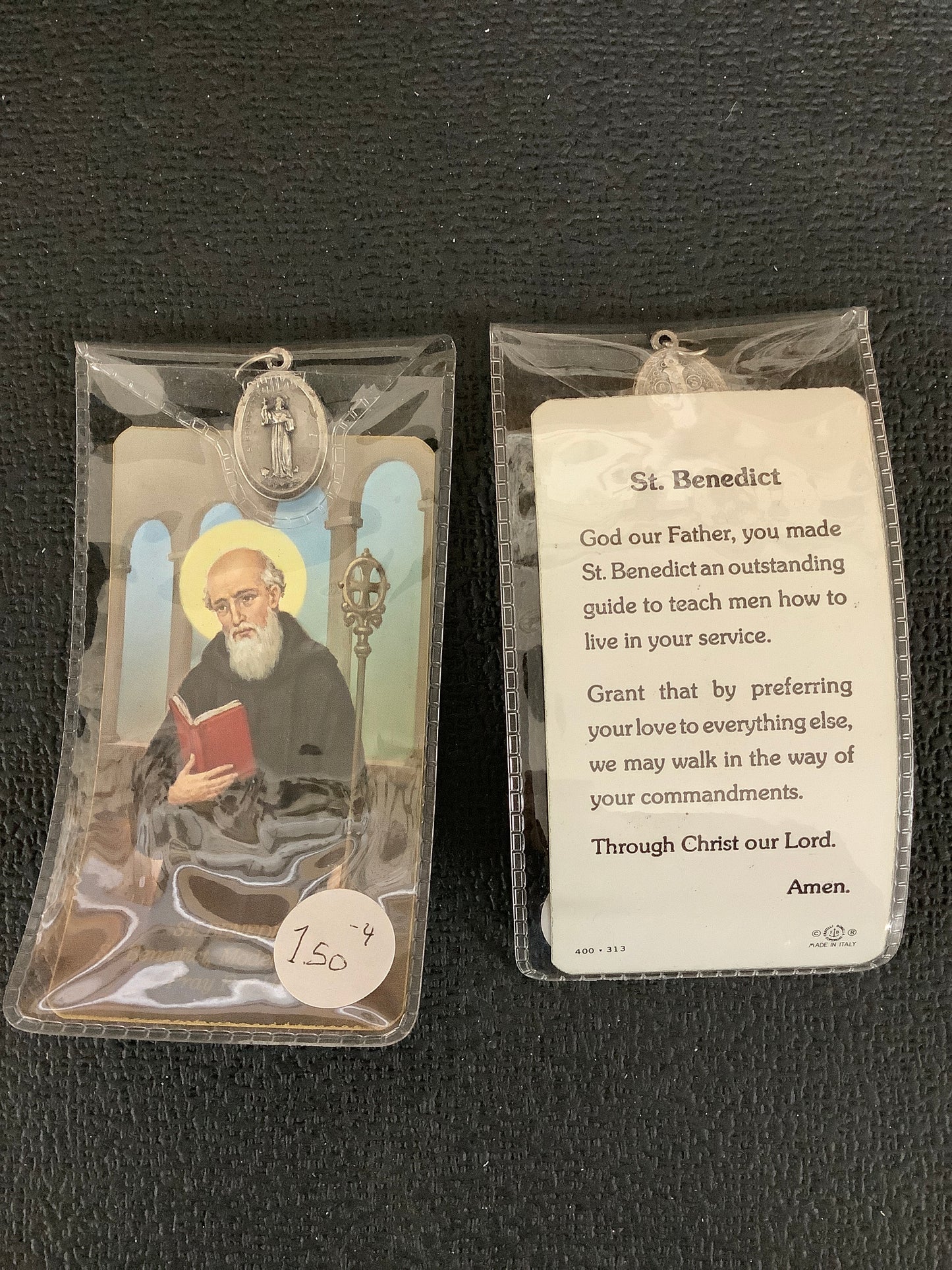 St. Benedict Prayer Card and Medal