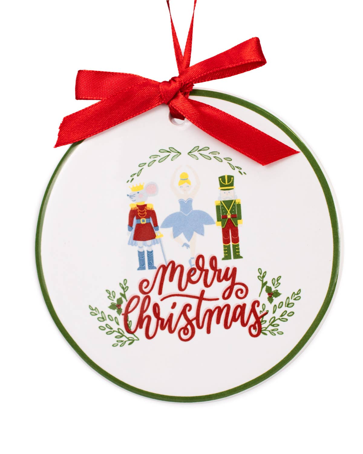 Nutcracker Waltz Ornament White/Multi 4"