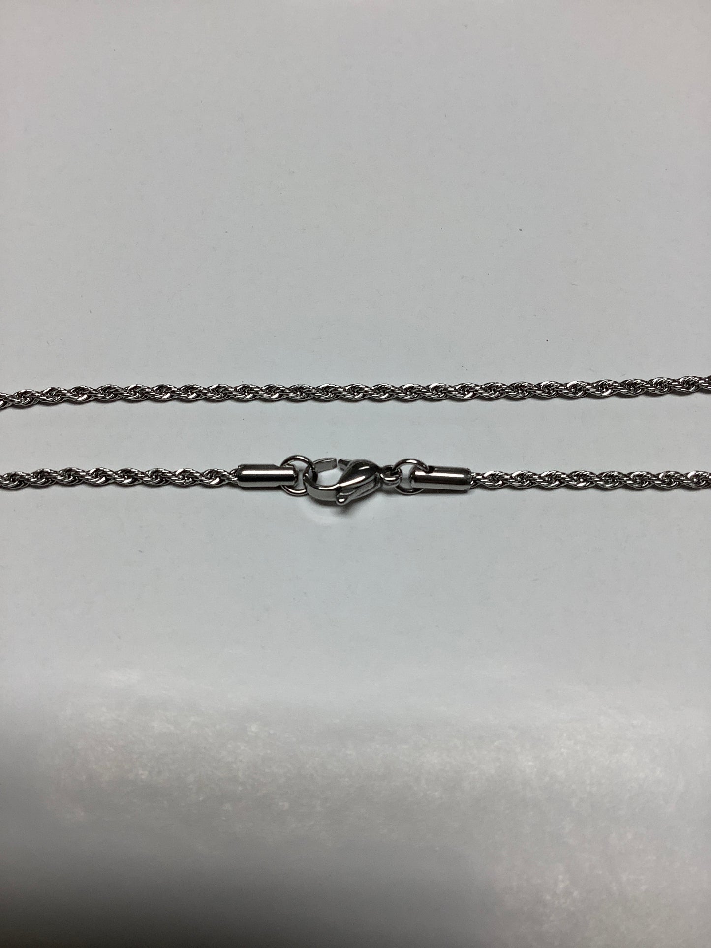 18" Silver French Rope Chain with clasp