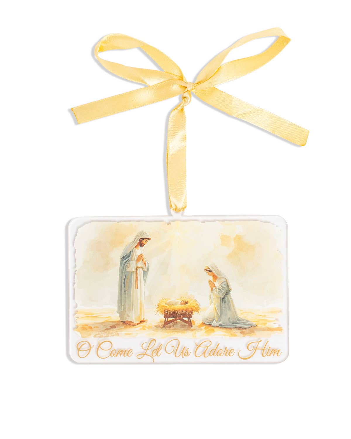 Let Us Adore Him Acrylic Ornament