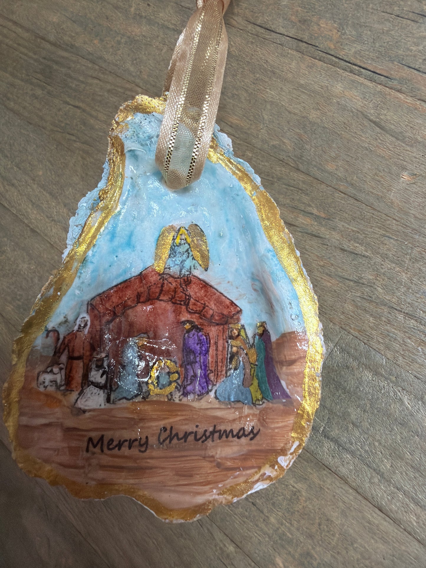 Nativity Oyster Shell