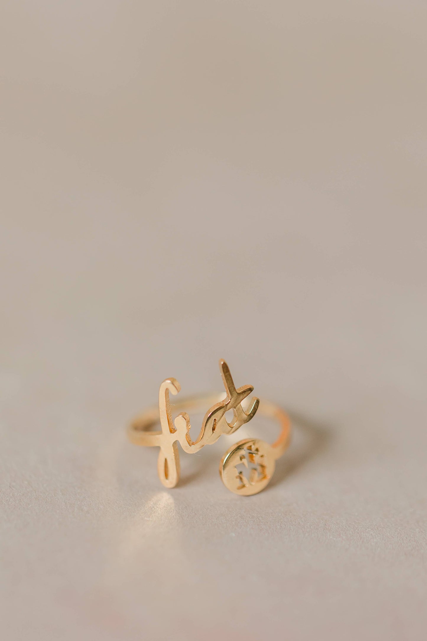 Fiat Adjustable 18k Gold Stacked Ring