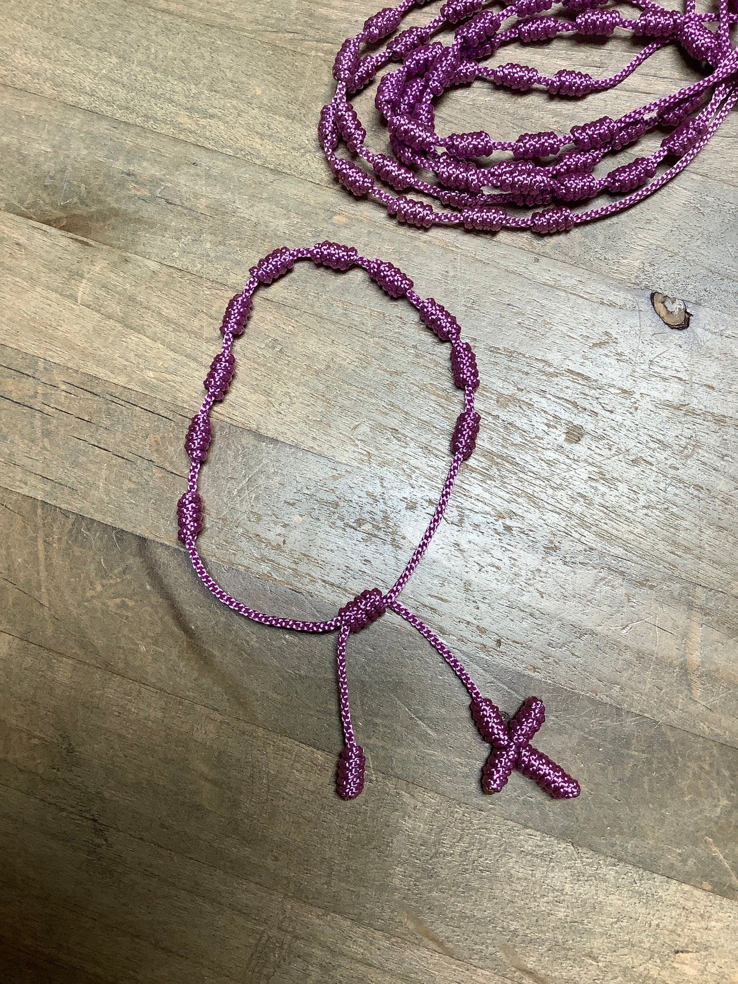 Rosary Cord Bracelet - Purple