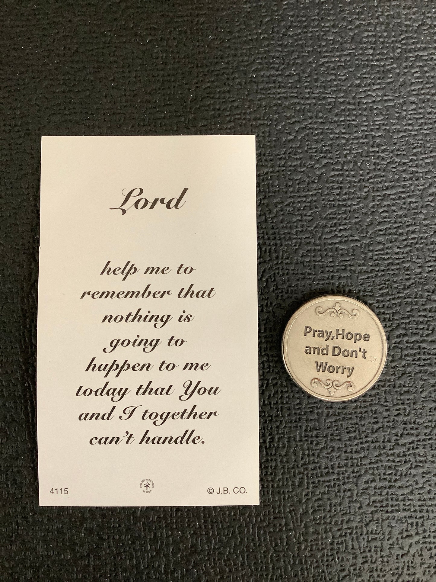 Paper Prayer Card and Pocket Token - St. Pio