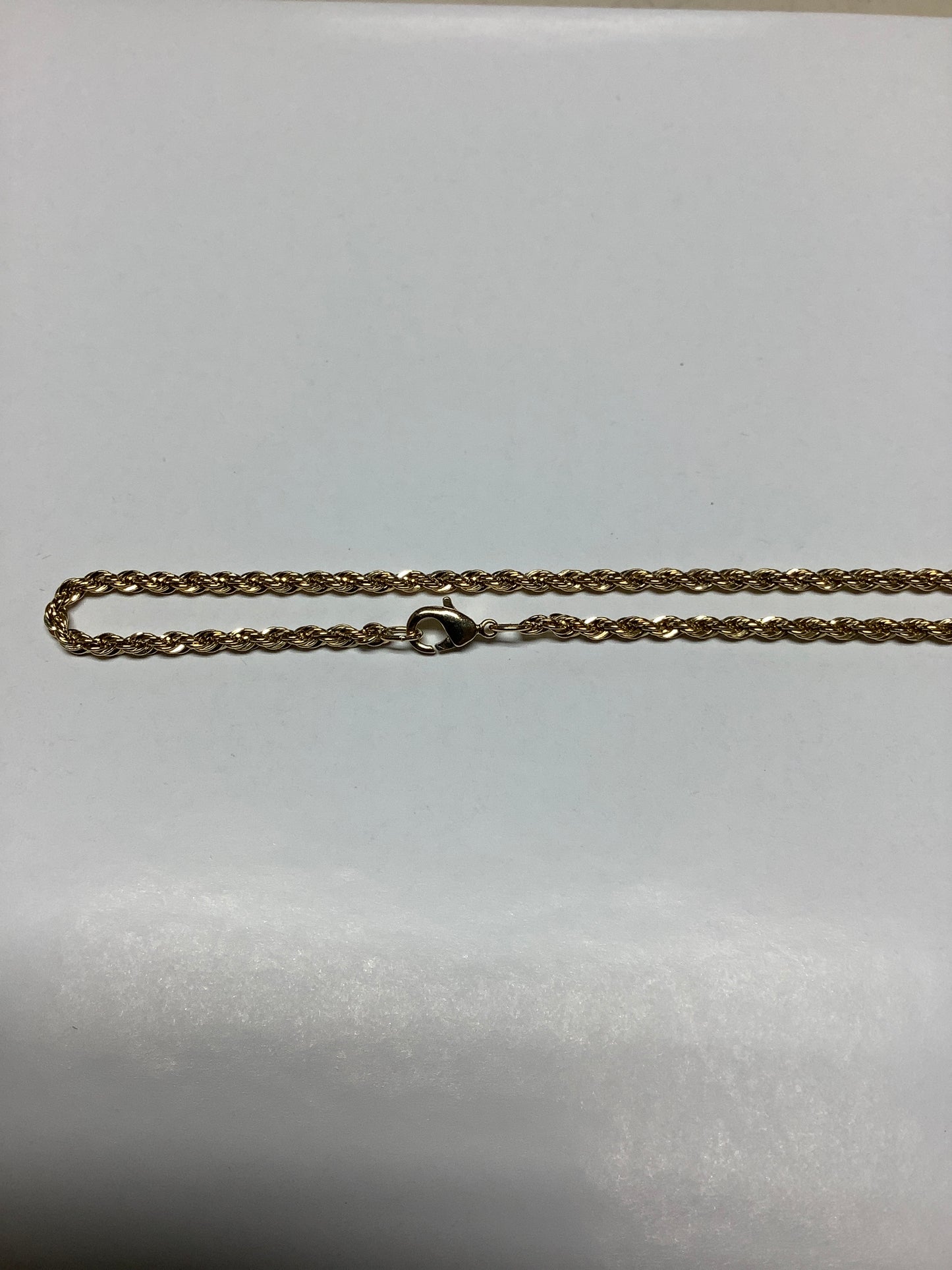 16" Gold French Rope Chain with clasp
