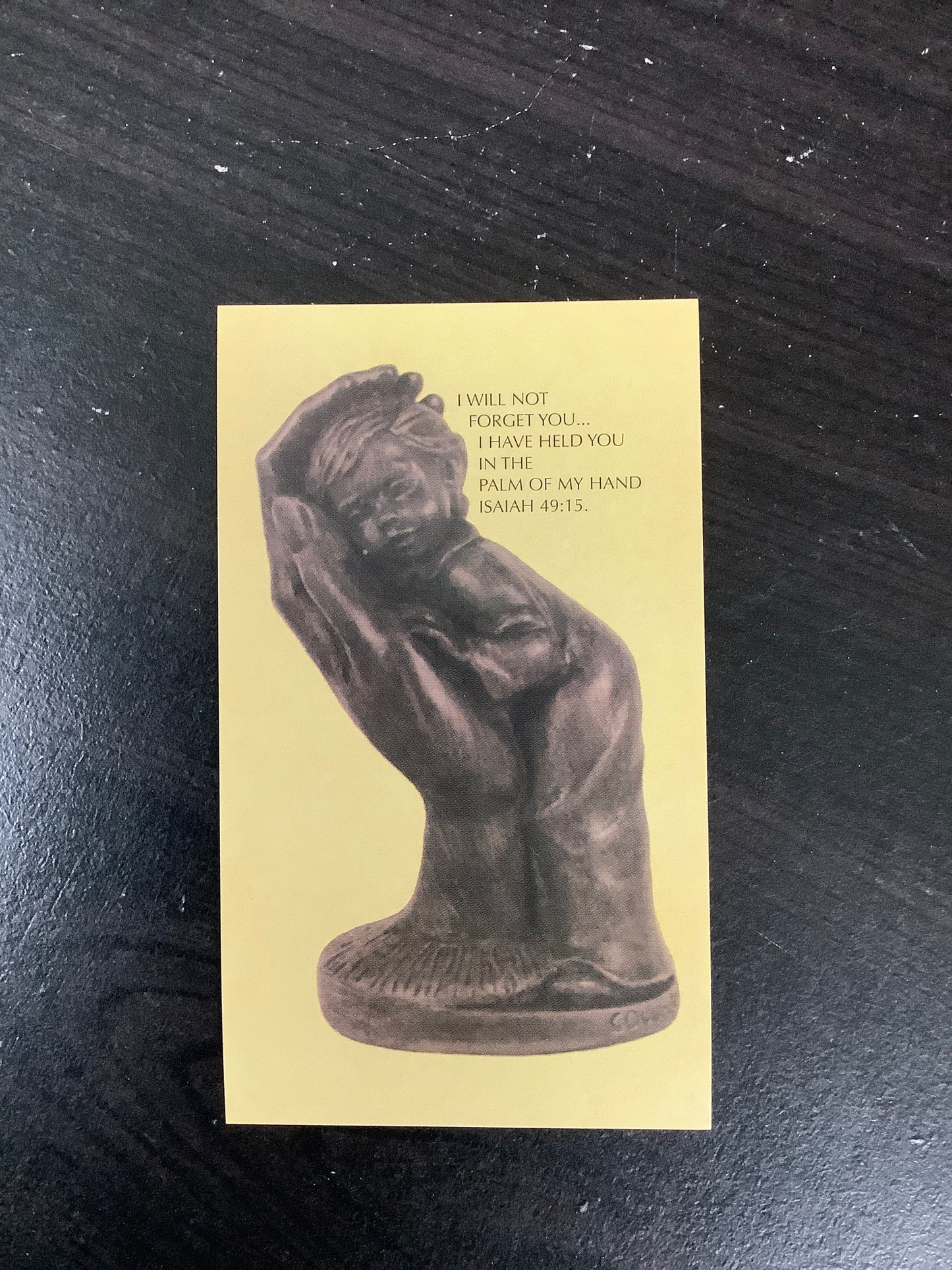 Isaiah 49:15 Paper Prayer Card