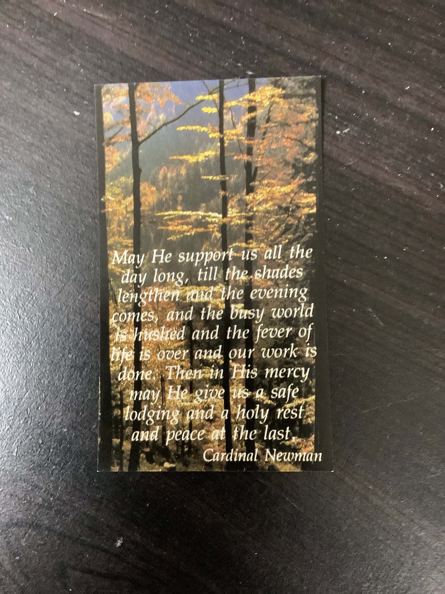 Newman Paper Prayer Card