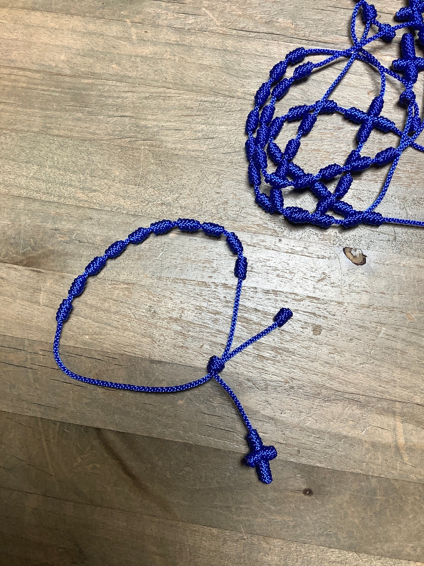 Rosary Cord Bracelet - Blue