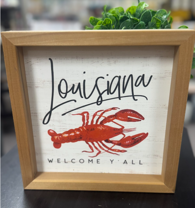Louisiana Welcome Y'all Plaque