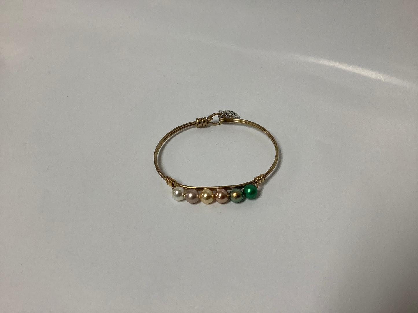 Green/Gold Pearl Bracelet