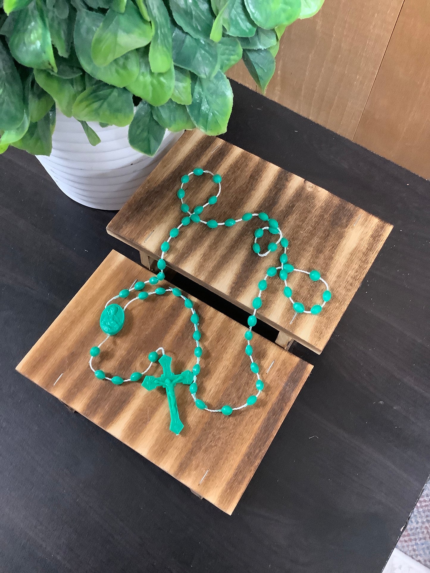 Plastic Rosary Green