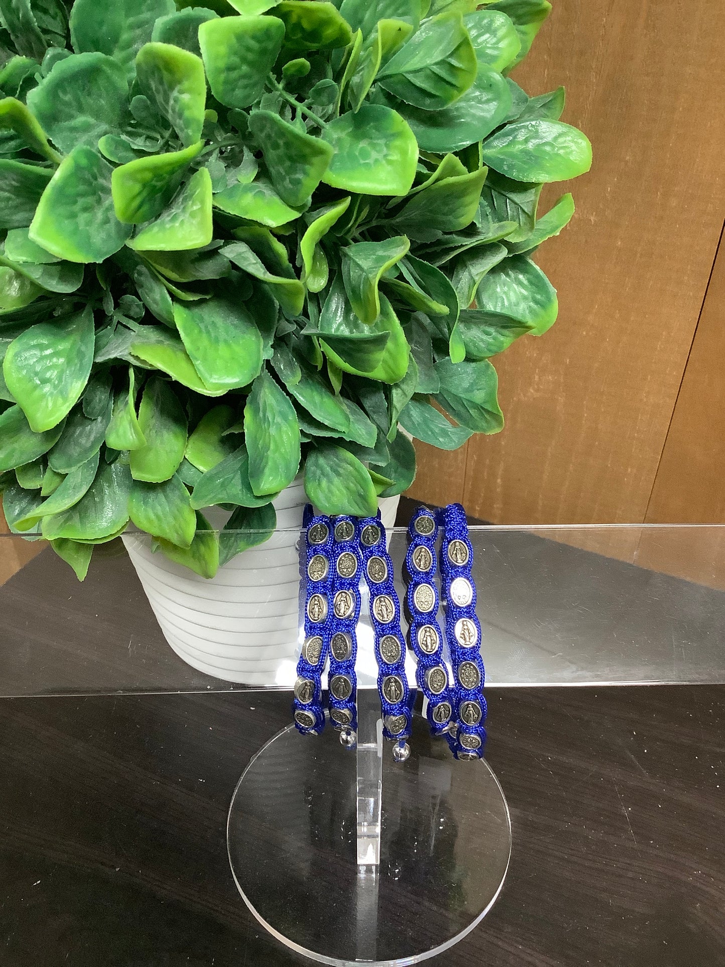 Blue Adjustable Mary Bracelet