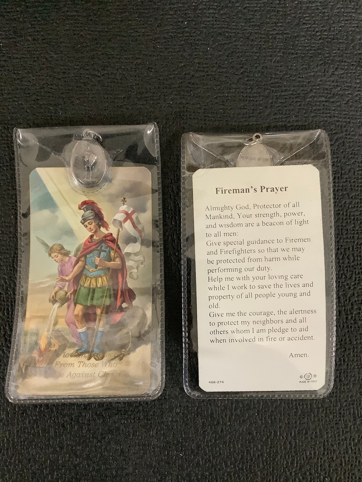 St. Florian Prayer Card and Medal