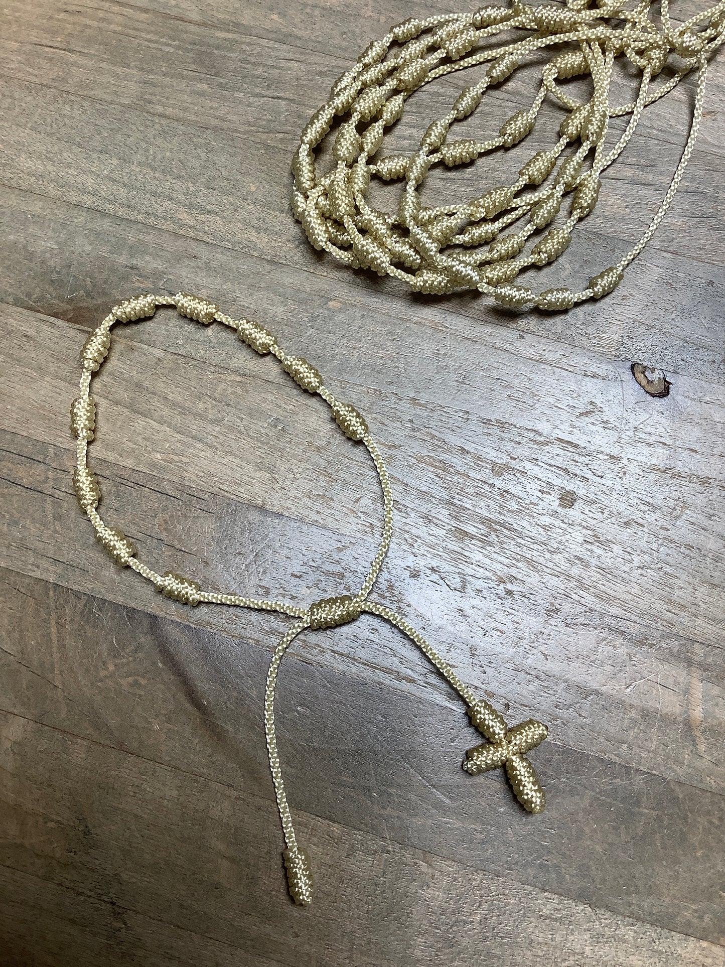 Rosary Cord Bracelet - Cream