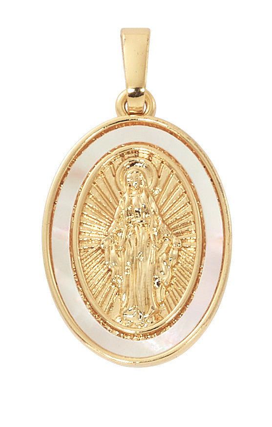 Gold Plate M.O.P Miraculous Medal