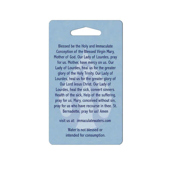 Immaculate Waters Lourdes Grotto Water Prayer Card