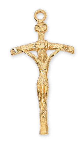 Gold Over Sterling Papal Crucifix