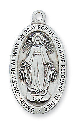 Sterling Silver Miraculous Necklace