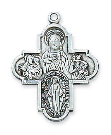 Sterling Silver 4-Way Medal