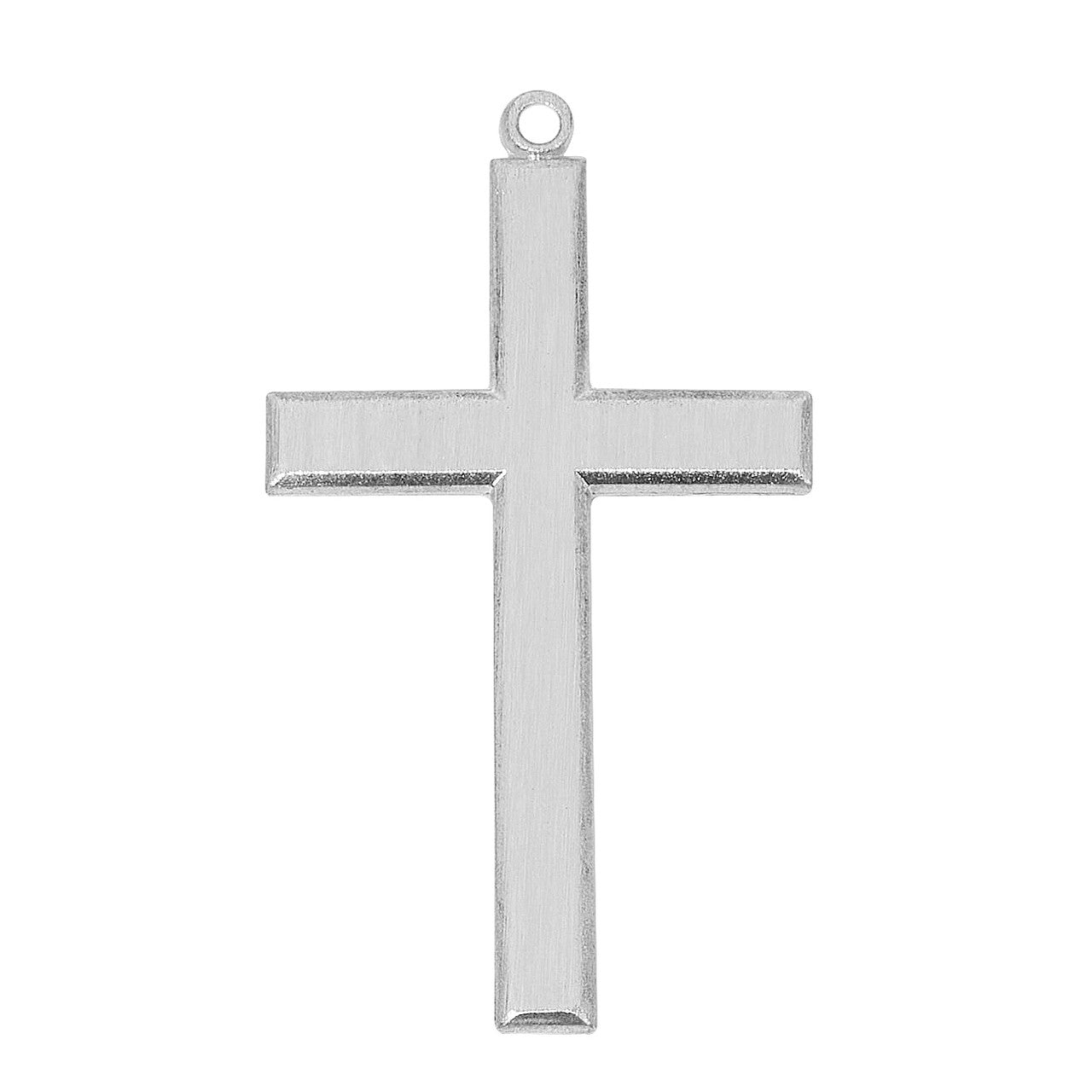 Sterling Silver Brushed Finish Cross