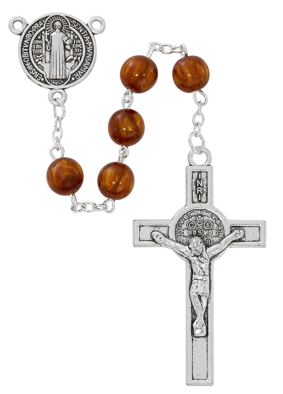 8MM Sandstone Glass Bead Rosary