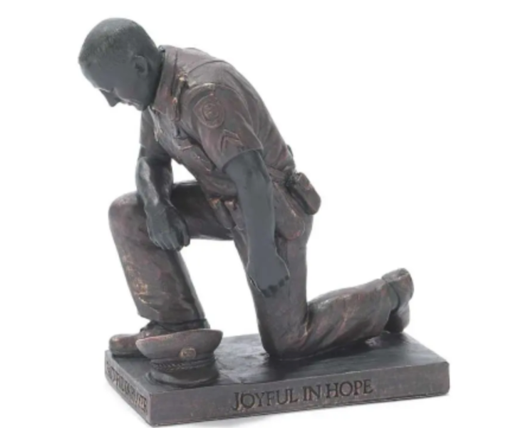 Bronze Finish Resin Police Officer
