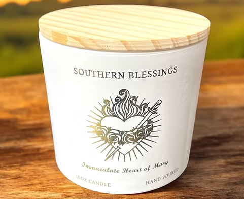 10oz Southern Blessings Candle - Immaculate Heart of Mary - Madame
