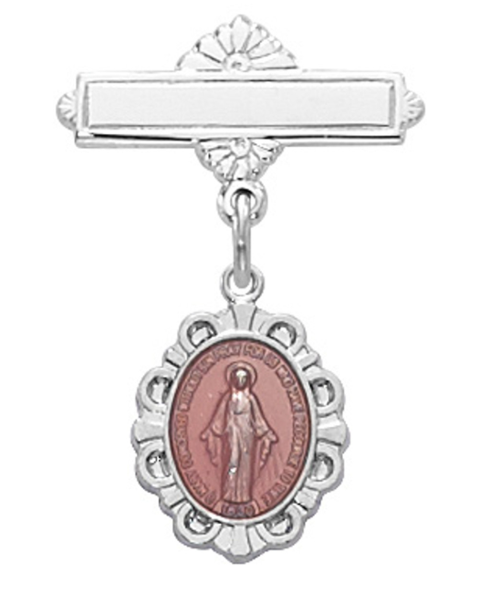 Sterling Pink Miraculous Pin
