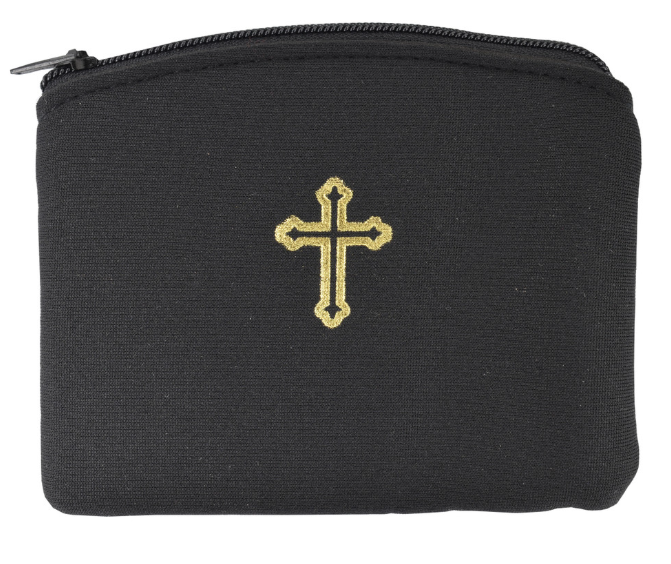 Black Neoprene Rosary Pouch