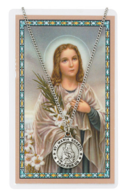 St Maria Goretti Medal and Prayer Card