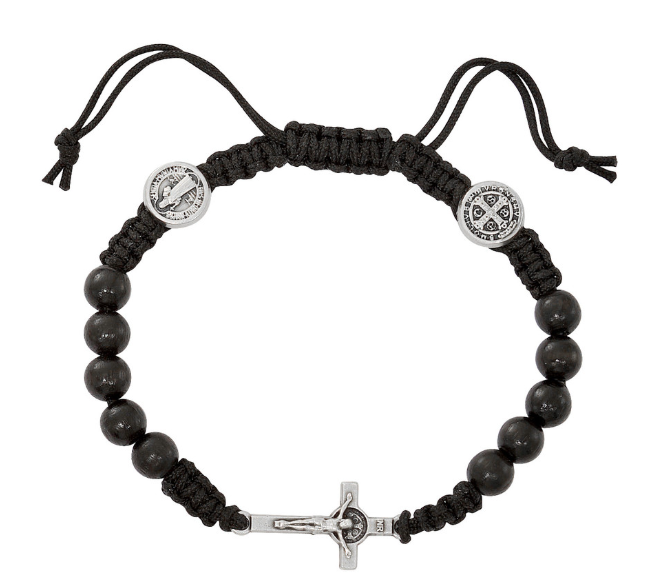 St. Benedict Rosary Corded Bracelet