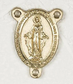 Gold Tone Miraculous Rosary Center