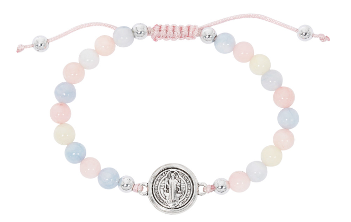 Pastel Corded St. Benedict Bracelet