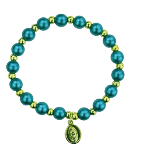 Aqua Guadalupe Stretch Bracelet
