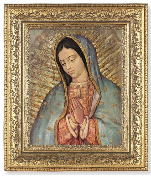 Ornate Gold Leaf Frames 8X10 - Our Lady of Guadalupe