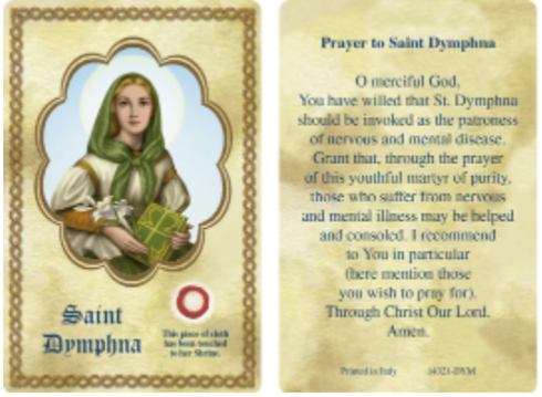 St. Dymphna Relic Card